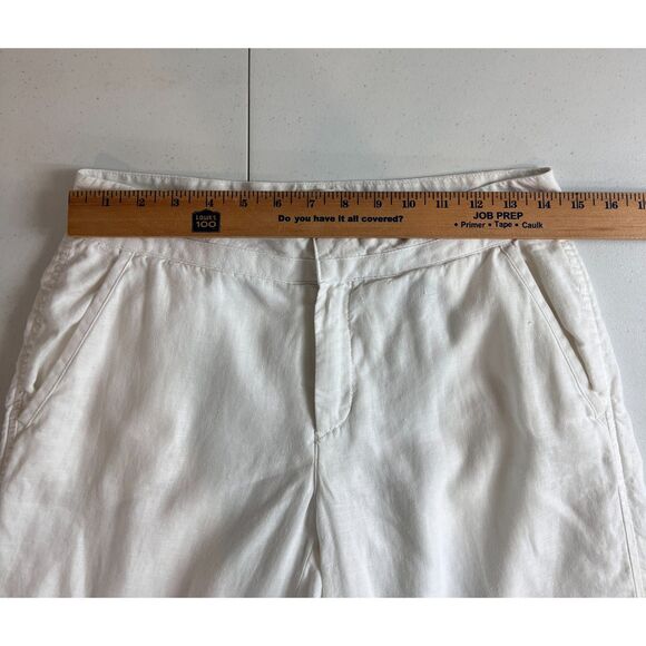 Old Navy Women's 100% Linen Capri Pants Just Below Waist Lined Size 4 - Picture 7 of 11